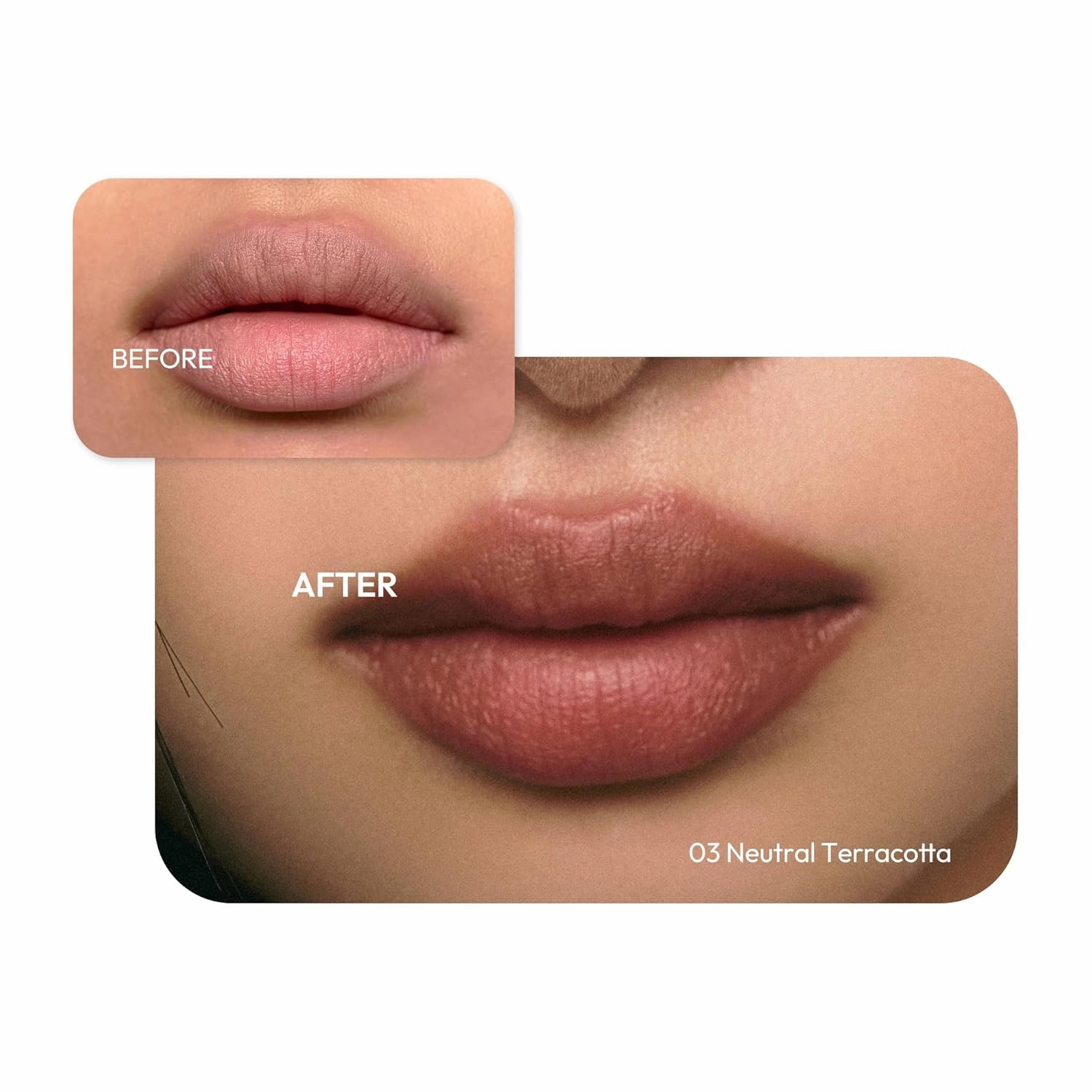 Wink Lip Shade Primer - All Day Top Coat, Smudge-Proof Base, Semi-Matte Long-Lasting Lip Primer (03 Neutral Terracotta)