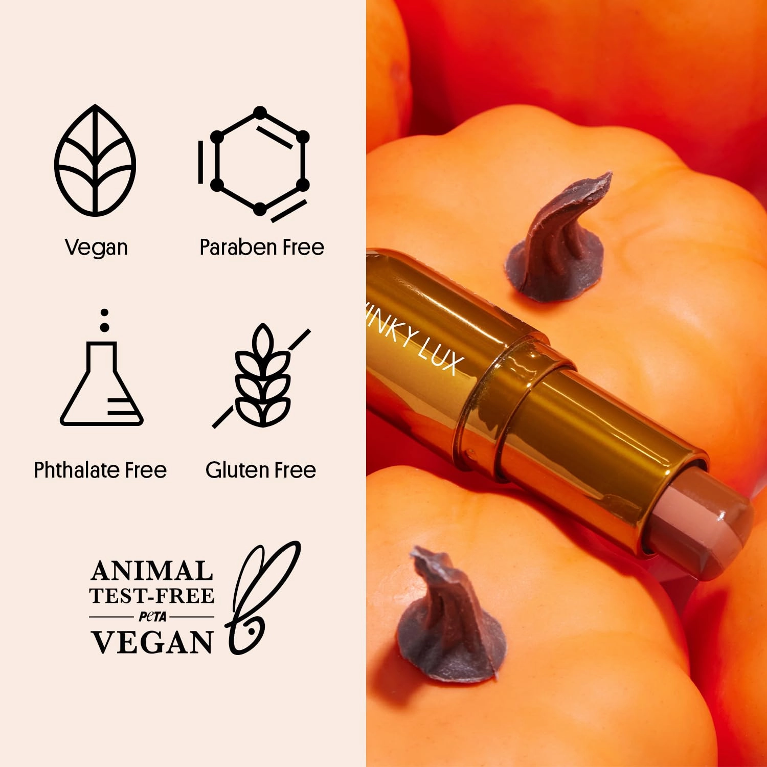 Winky Lux Pumpkin Spice Latte Balm, Hydrating Lip Balm, Sheer Nude Tint With Vitamin E and Jojoba Oil to Moisturizer Lips, Vegan & Cruelty Free