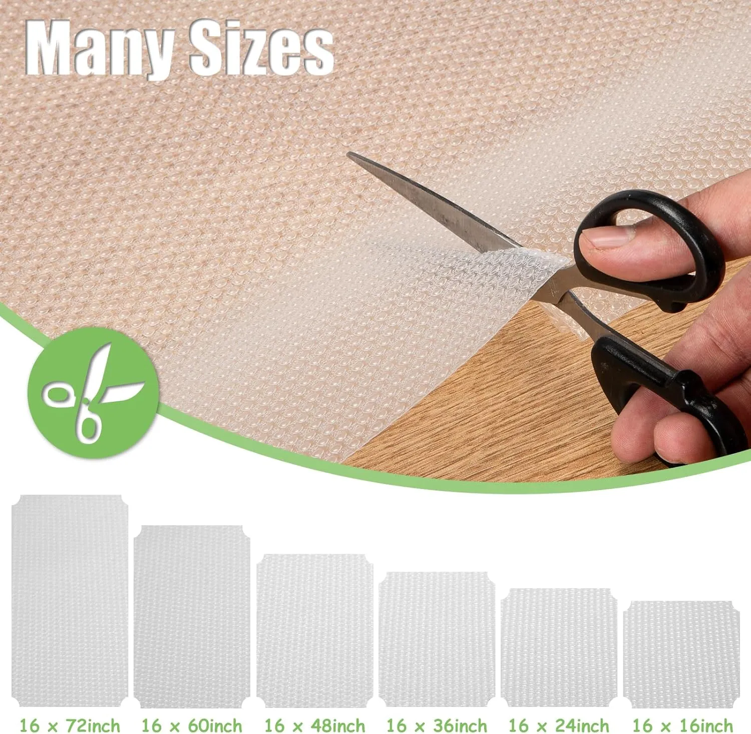 Wire Shelf Liner 16x197'' Clear Shelf Liner Kitchen,Cabinets,Drawer Liner, Cupboard, Under Sink, Pantry,Non-Adhesive Liner,Stain-Proof Shelf,1.2mm Thicken/Waterproof/Anti-Slip Liners