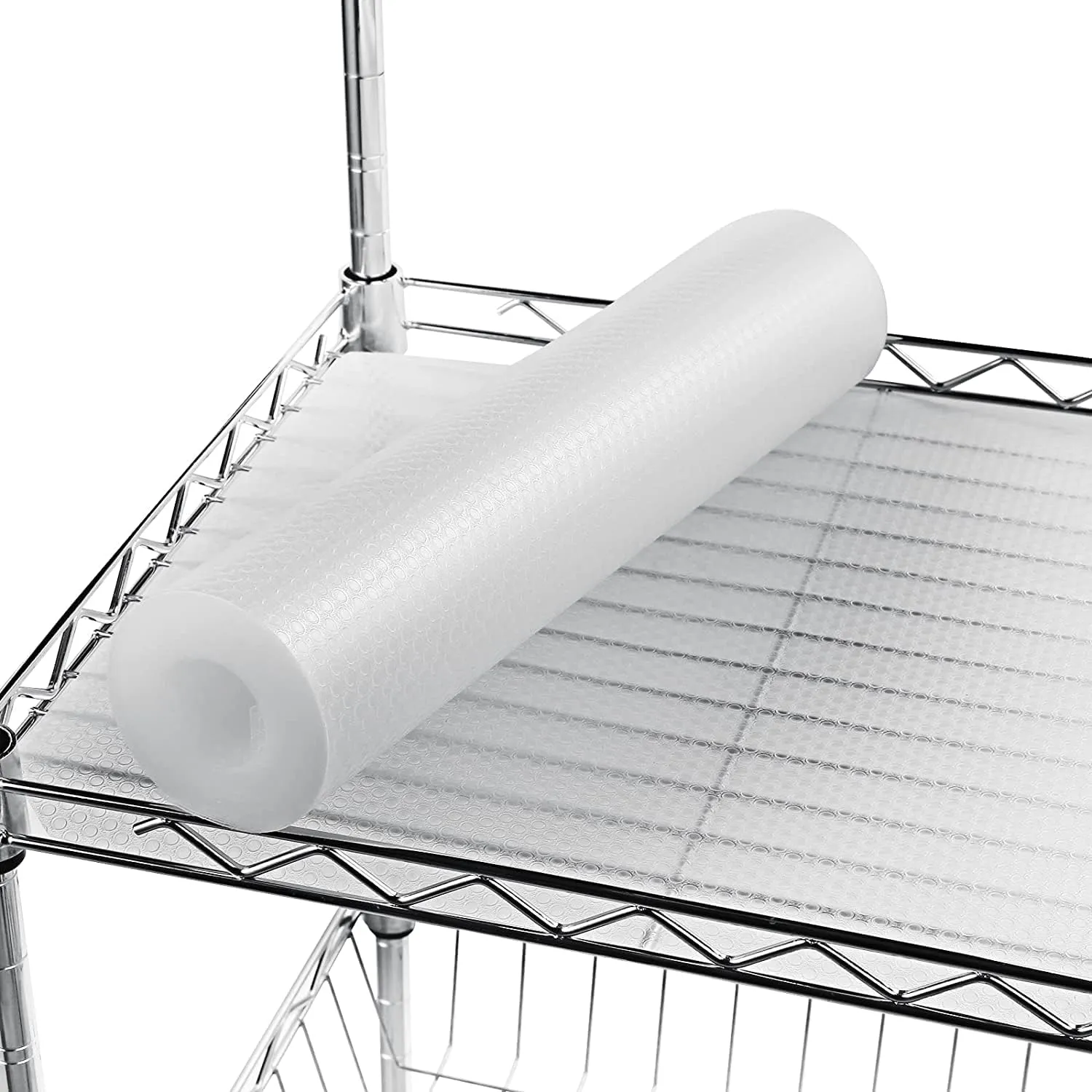 Wire Shelf Liner 16x197'' Clear Shelf Liner Kitchen,Cabinets,Drawer Liner, Cupboard, Under Sink, Pantry,Non-Adhesive Liner,Stain-Proof Shelf,1.2mm Thicken/Waterproof/Anti-Slip Liners