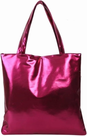 Women's Candy Color Laser Tote Bag for Shopping/Working Reflective Shoulder Handbag