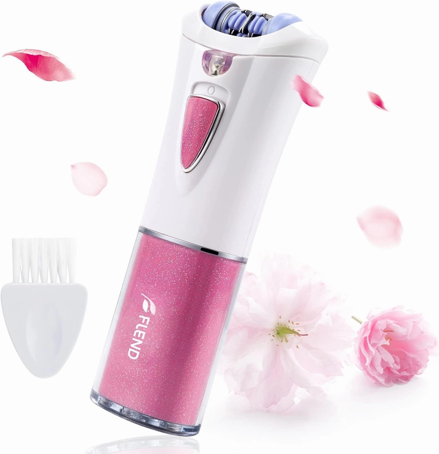 Women's Epilator, Smooth Glide Face & Body Hair Remover, Up to 5 Weeks, LED Light, Pink, 1 Count, Not Water Resistant, Includes Cleaning Brush, Storage Bag, User Manual