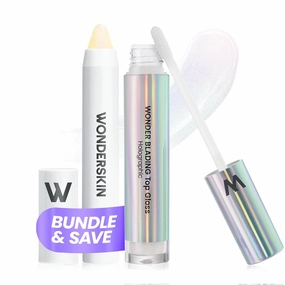 Wonderskin Top Gloss Holographic and Wonder Blading Lip Scrub Set