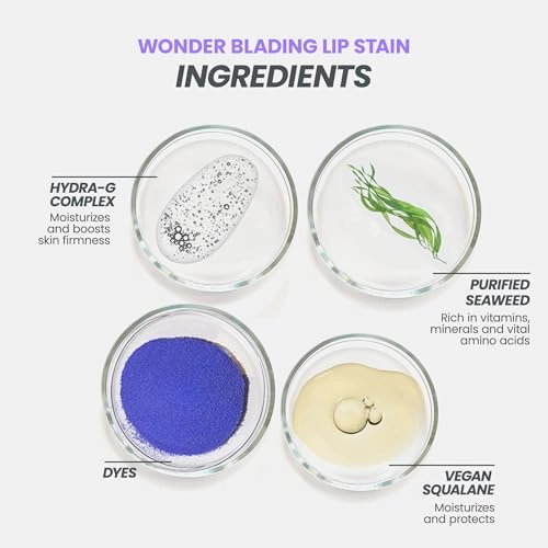 Wonderskin Wonder Blading Lip Stain Peel Off and Reveal Kit - Long Lasting, Waterproof Pink Lip Tint, Transfer Proof Natural Makeup Stain Kit (Romance)