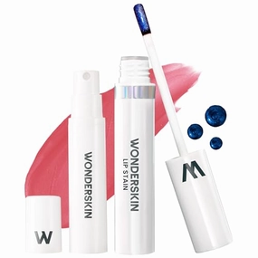 Wonderskin Wonder Blading Lip Stain Peel Off and Reveal Kit - Long Lasting, Waterproof Pink Lip Tint, Transfer Proof Natural Makeup Stain Kit (Romance)