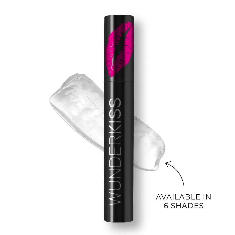 WUNDERBROW LIPS Makeup Lip Plumping Lip Gloss Berry Pink With Collagen and Hyaluronic Acid For Natural Glossy Plumper Lips, Wunderkiss