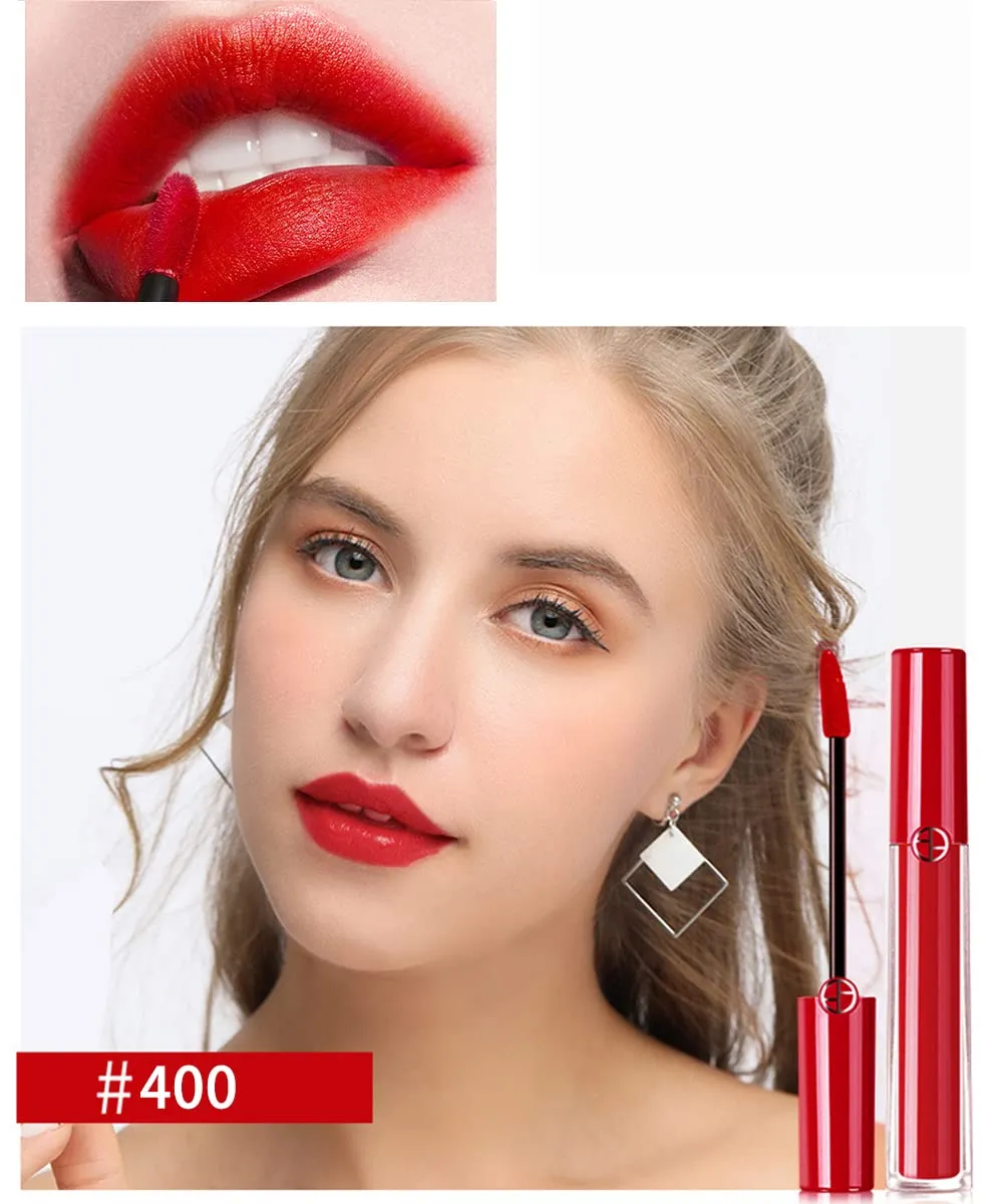 Xaena 14 Colors Matte Liquid Lipstick, Ladies Matte Liquid Lipstick Long Lasting Waterproof Velvet Lip Gloss Set Pigmented Lip Makeup Gift for Girls and Women (#400)