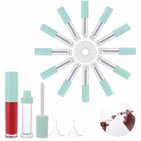 YITOU 12Pcs Refillable Empty Lip Gloss Tubes with Wand Applicator, 8.8ml Lip Balm Containers with Stopper Lip Glaze Bottle Lip Gloss Making Kit for DIY Lipgloss Lipstick Samples Bulk Wholesale