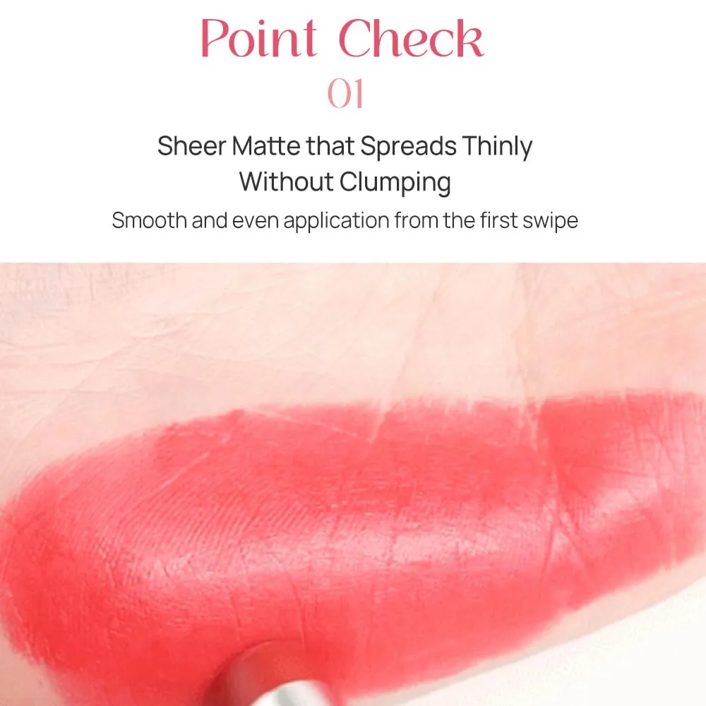 YNM Cream Matte Lipstick (02 DEAR PEACH, 5.5g), Long Lasting, Non-Drying,K-beauty, Buildable, Lightweight Formula, Full Coverage, Highly Pigmented