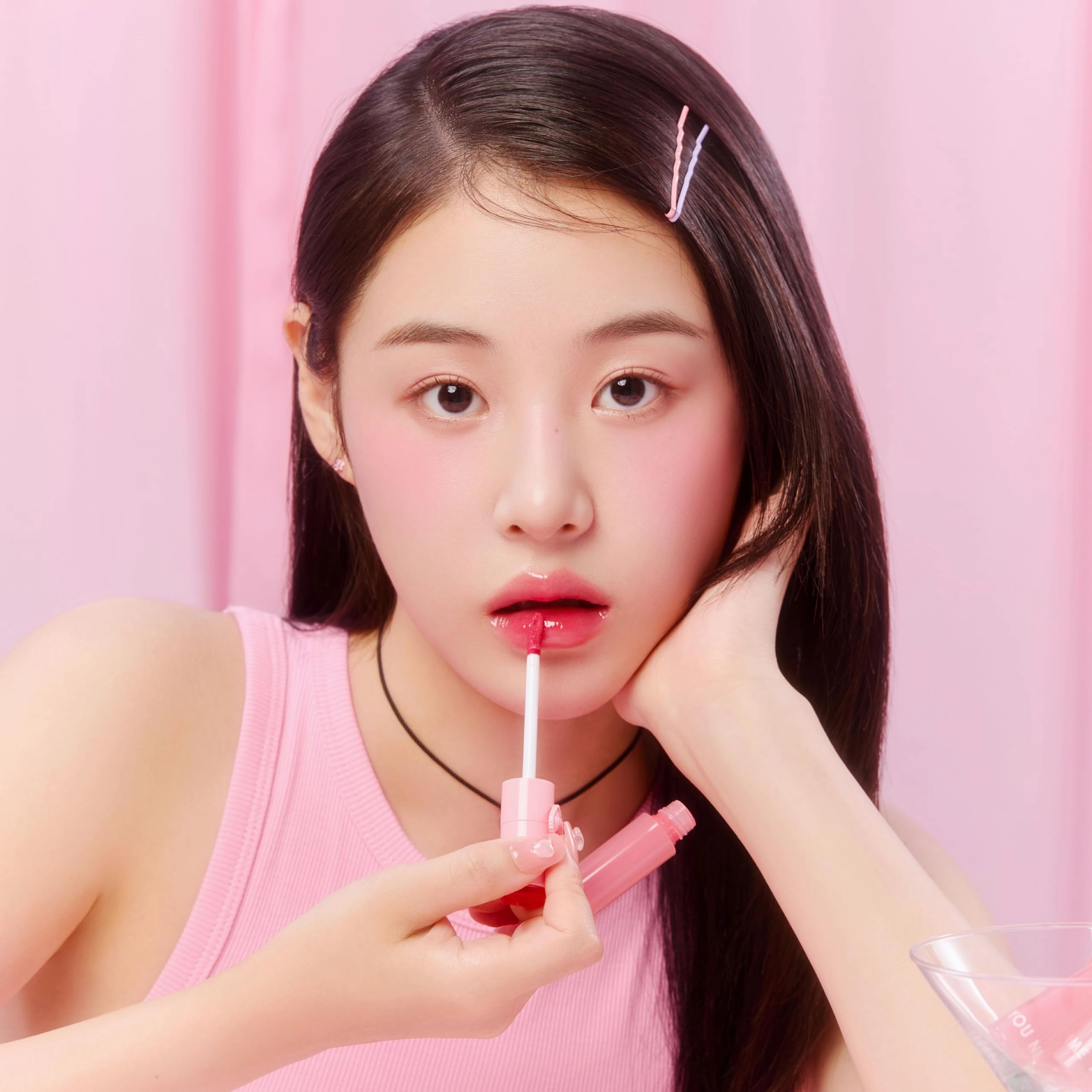 YNM Heart Jelling Tint (06 PLUM JELLING, 0.09 oz) Silicone Lip Brush Included, K-Beauty, Non-Sticky, Moisturizing, Smudge-Proof, Korean Lip Tint, Long-Lasting, Vivid Color