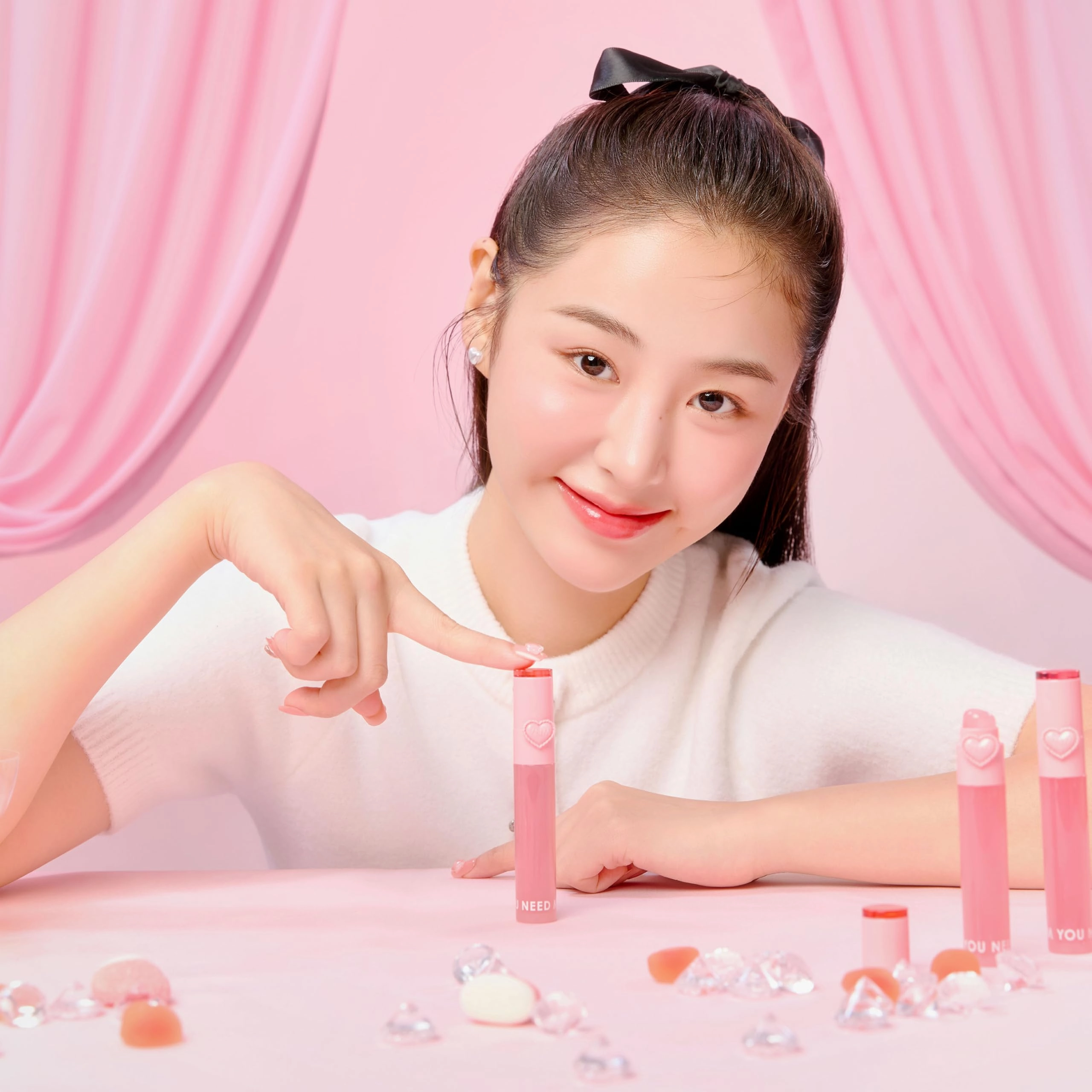 YNM Heart Jelling Tint (06 PLUM JELLING, 0.09 oz) Silicone Lip Brush Included, K-Beauty, Non-Sticky, Moisturizing, Smudge-Proof, Korean Lip Tint, Long-Lasting, Vivid Color