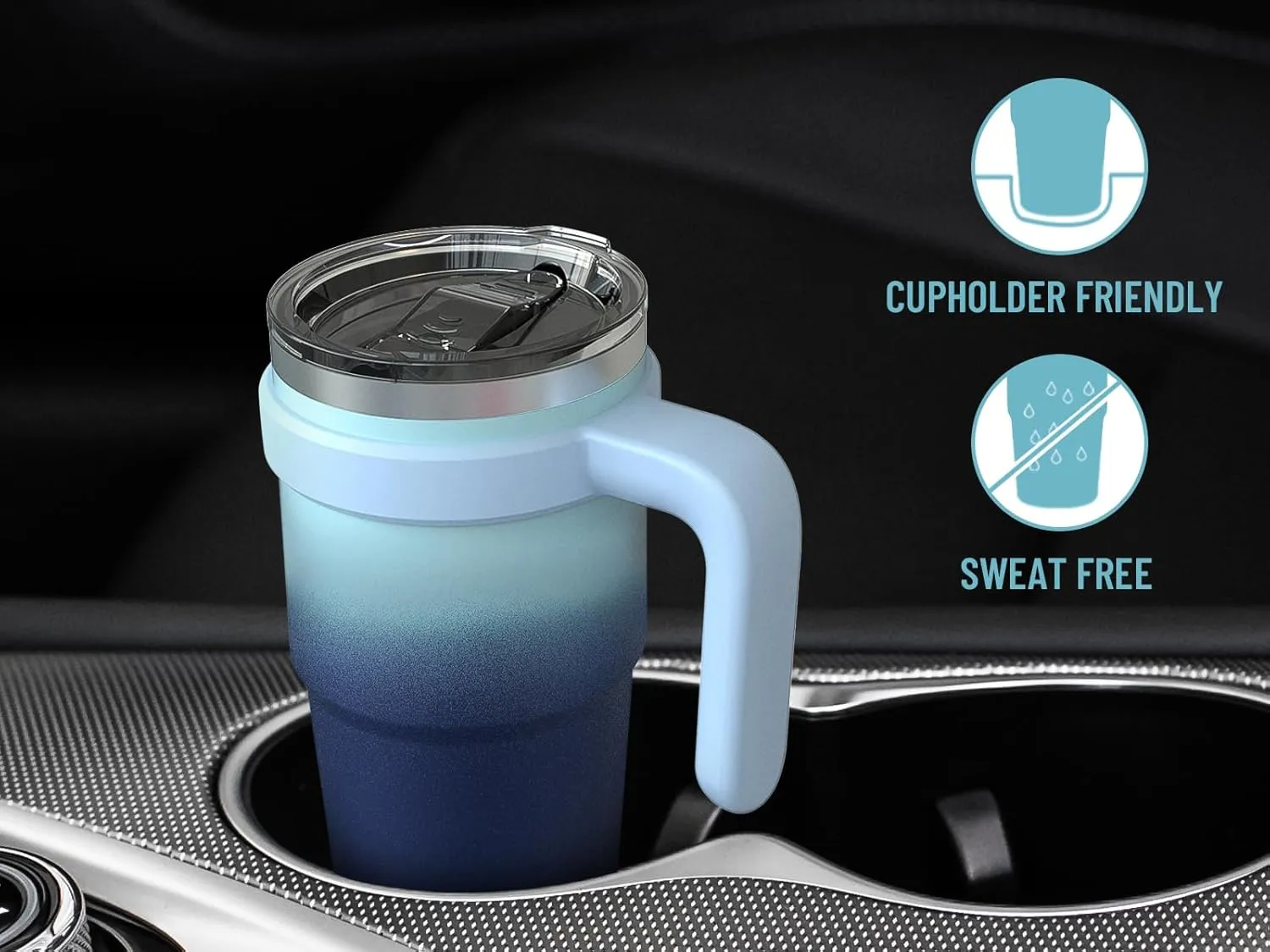 Zukro 20 oz Ceramic Lined Insulated Tumbler with Handle and Straw For Pure Coffee Taste, Reusable Travel Mug with Spill-Proof Lid, Stainless Steel Iced and Hot Coffee Cup, BPA-Free, Pink